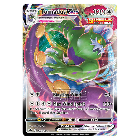 Pokemon - Sword & Shield - Chilling Reign - Tornadus VMAX - 125/198