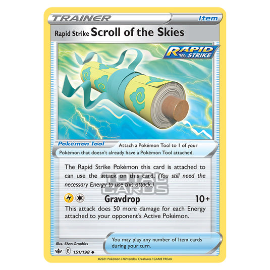 Pokemon - Sword & Shield - Chilling Reign - Rapid Strike Scroll of the Skies - 151/198