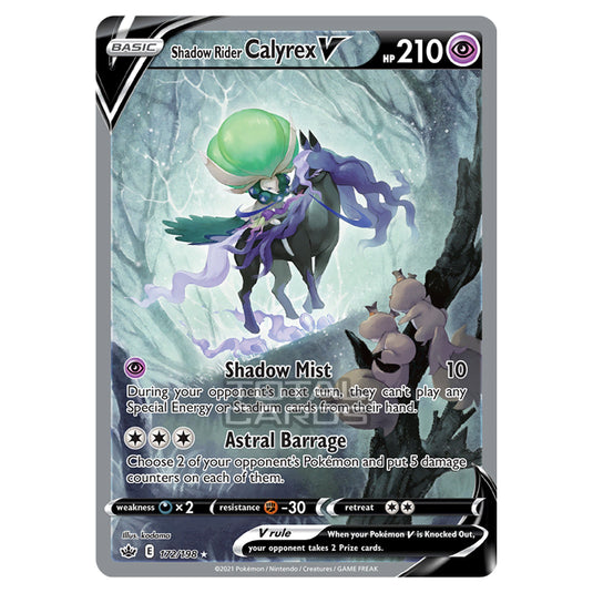 Pokemon - Sword & Shield - Chilling Reign - Shadow Rider Calyrex V - 172/198