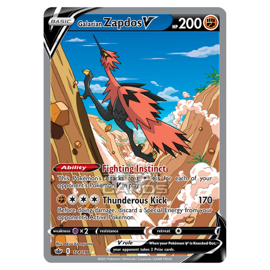 Pokemon - Sword & Shield - Chilling Reign - Galarian Zapdos V