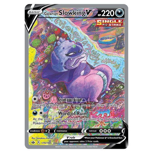 Pokemon - Sword & Shield - Chilling Reign - Galarian Slowking V - 179/198