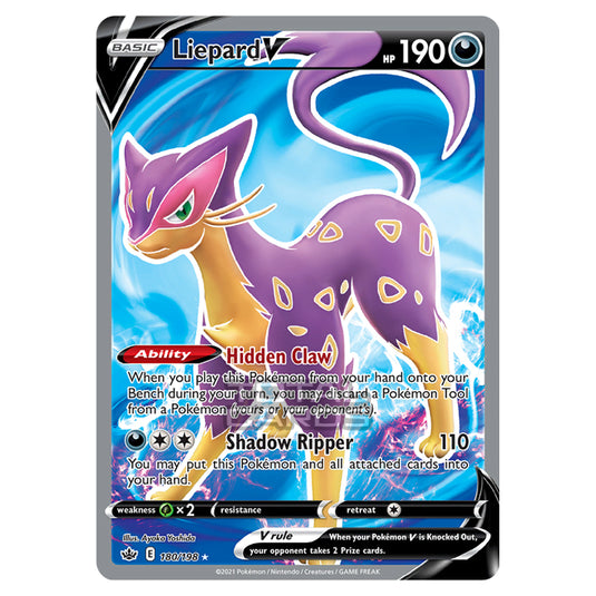 Pokemon - Sword & Shield - Chilling Reign - Liepard V - 180/198