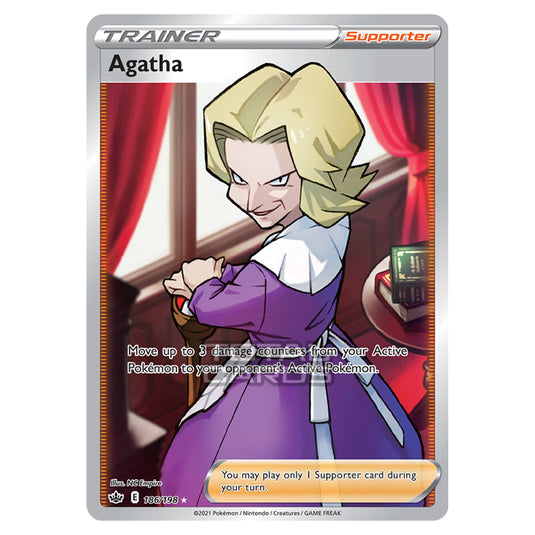 Pokemon - Sword & Shield - Chilling Reign - Agatha - 186/198