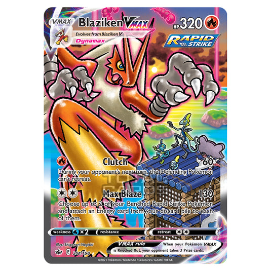 Pokemon - Sword & Shield - Chilling Reign - Blaziken VMAX - 201/198