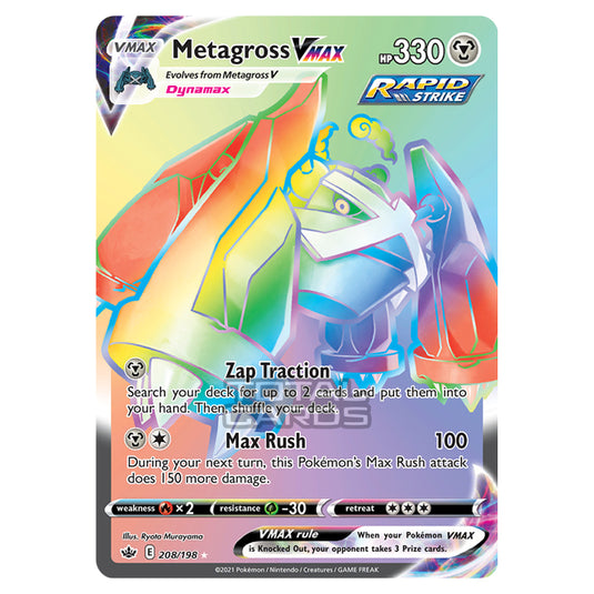 Pokemon - Sword & Shield - Chilling Reign - Metagross VMAX - 208/198