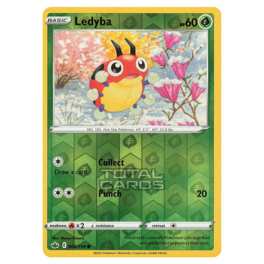 Pokemon - Sword & Shield - Chilling Reign - Ledyba - 004/198 - (Reverse Holo)