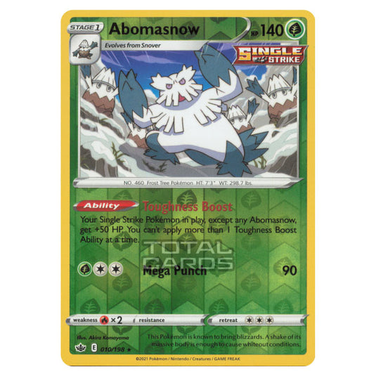 Pokemon - Sword & Shield - Chilling Reign - Abomasnow - 010/198 - (Reverse Holo)