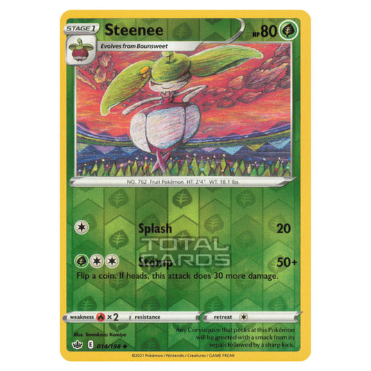 Pokemon - Sword & Shield - Chilling Reign - Steenee - 014/198 - (Reverse Holo)