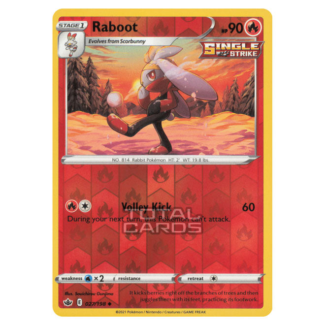 Pokemon - Sword & Shield - Chilling Reign - Raboot - 027/198 - (Revers