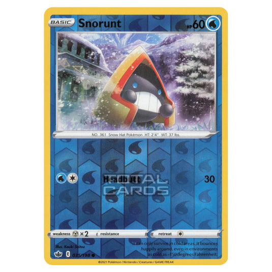 Pokemon - Sword & Shield - Chilling Reign - Snorunt - 035/198 - (Reverse Holo)