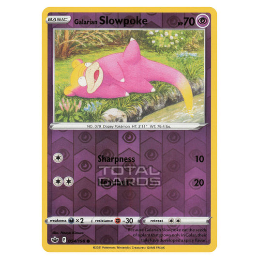 Pokemon - Sword & Shield - Chilling Reign - Galarian Slowpoke - 054/198 - (Reverse Holo)