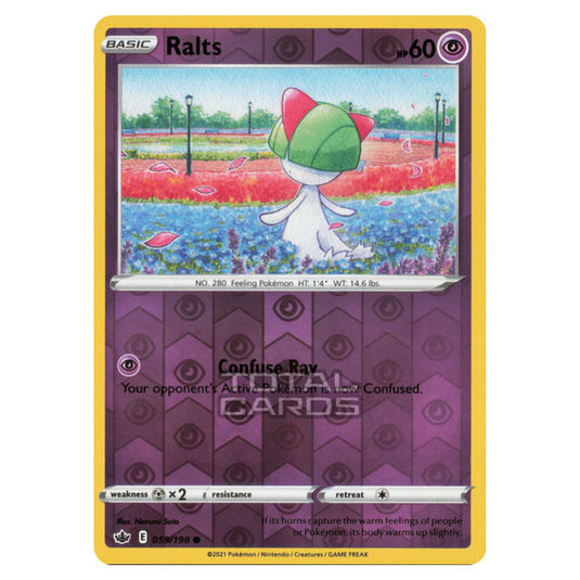 Pokemon - Sword & Shield - Chilling Reign - Ralts - 059/198 - (Reverse Holo)