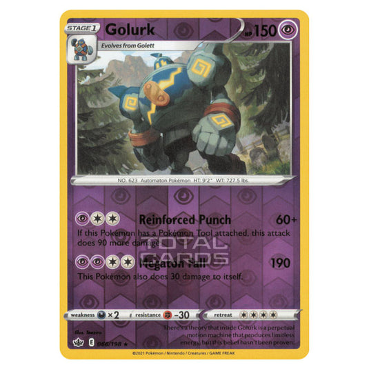 Pokemon - Sword & Shield - Chilling Reign - Golurk - 066/198 - (Reverse Holo)