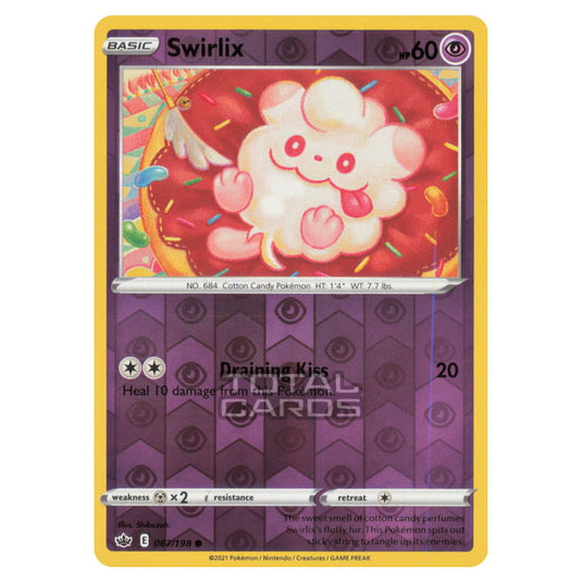 Pokemon - Sword & Shield - Chilling Reign - Swirlix - 067/198 - (Reverse Holo)