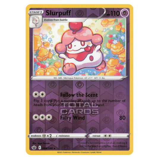 Pokemon - Sword & Shield - Chilling Reign - Slurpuff - 068/198 - (Reverse Holo)