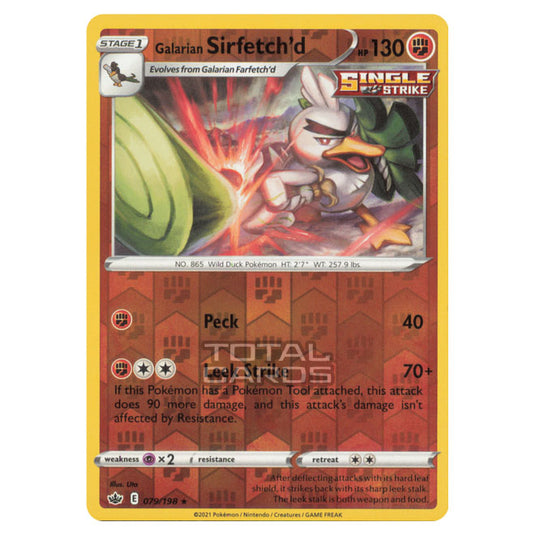 Pokemon - Sword & Shield - Chilling Reign - Galarian Sirfetch'd - 079/198 - (Reverse Holo)