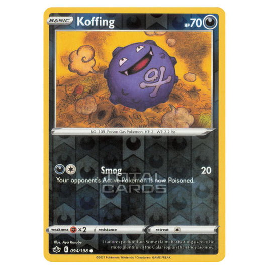 Pokemon - Sword & Shield - Chilling Reign - Koffing - 094/198 - (Reverse Holo)