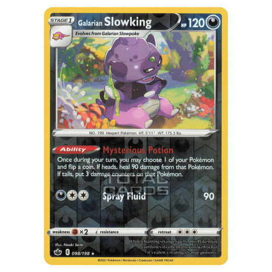 Pokemon - Sword & Shield - Chilling Reign - Galarian Slowking - 098/198 - (Reverse Holo)