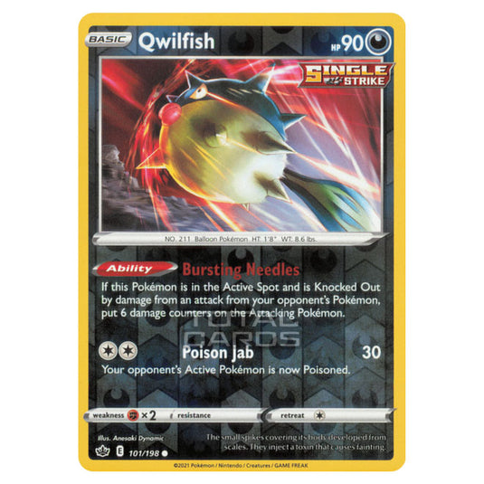 Pokemon - Sword & Shield - Chilling Reign - Qwilfish - 101/198 - (Reverse Holo)