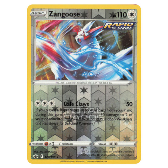 Pokemon - Sword & Shield - Chilling Reign - Zangoose - 120/198 - (Reverse Holo)