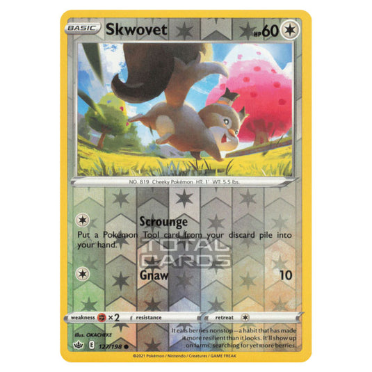 Pokemon - Sword & Shield - Chilling Reign - Skwovet - 127/198 - (Reverse Holo)