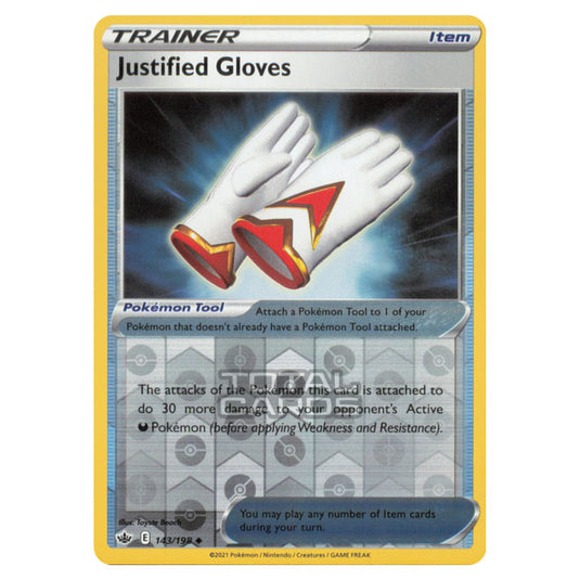 Pokemon - Sword & Shield - Chilling Reign - Justified Gloves - 143/198 - (Reverse Holo)