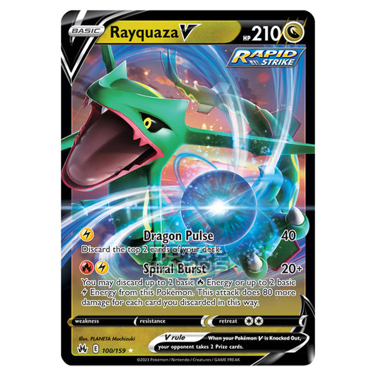 Pokemon - Sword & Shield - Crown Zenith - Rayquaza V - 100/159 Pokemon - Sword & Shield - Crown Zenith - Rayquaza V - 100/159