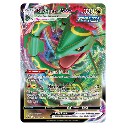 Pokemon - Sword & Shield - Crown Zenith - Rayquaza VMAX - 102/159