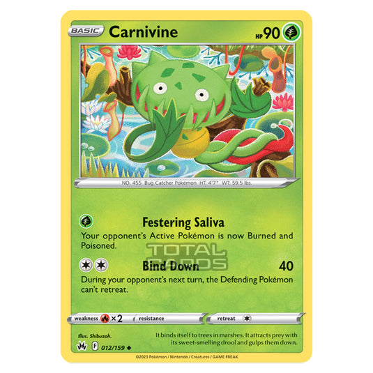 Pokemon - Sword & Shield - Crown Zenith - Carnivine - 12/159