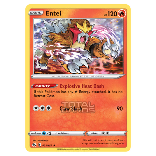 Pokemon - Sword & Shield - Crown Zenith - Entei - 21/159