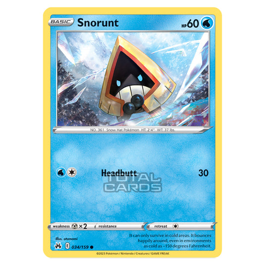 Pokemon - Sword & Shield - Crown Zenith - Snorunt - 34/159
