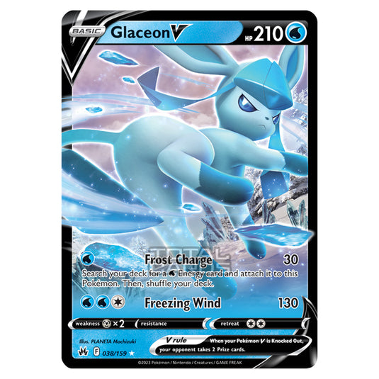 Pokemon - Sword & Shield - Crown Zenith - Glaceon V - 38/159