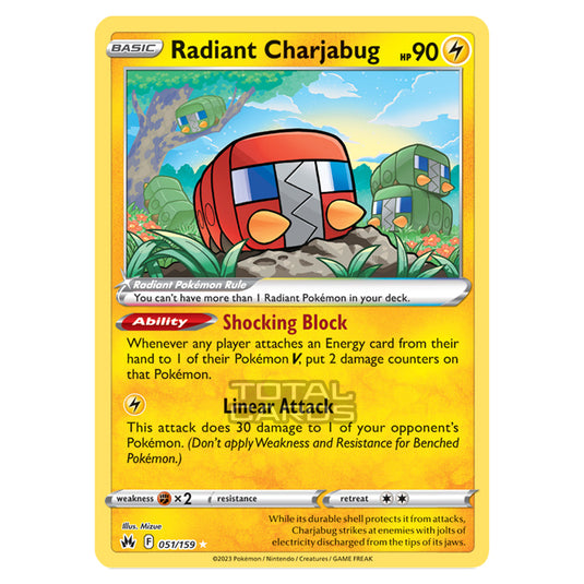 Pokemon - Sword & Shield - Crown Zenith - Radiant Charjabug - 51/159