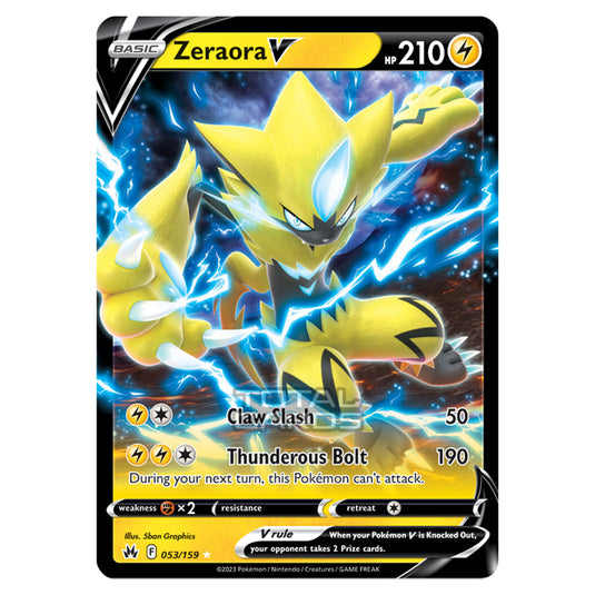 Pokemon - Sword & Shield - Crown Zenith - Zeraora V - 53/159 Pokemon - Sword & Shield - Crown Zenith - Zeraora V - 53/159