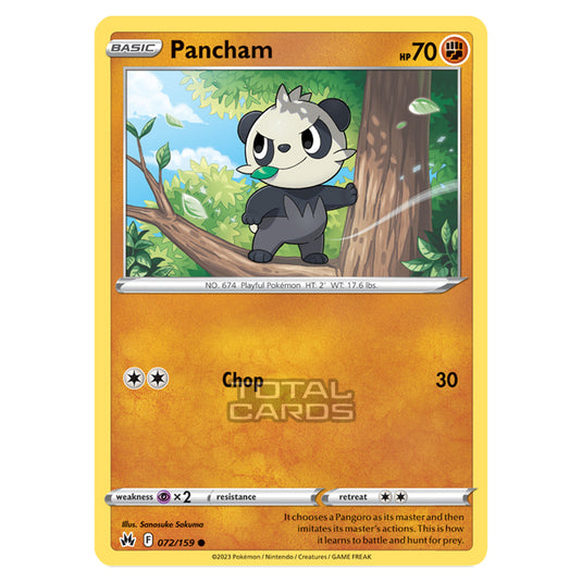 Pokemon - Sword & Shield - Crown Zenith - Pancham - 72/159