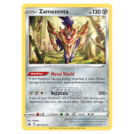 Pokemon - Sword & Shield - Crown Zenith - Zamazenta - 97/159