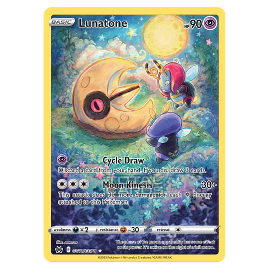 Pokemon - Sword & Shield - Crown Zenith - Lunatone - GG11/GG70 Pokemon - Sword & Shield - Crown Zenith - Lunatone - GG11/GG70
