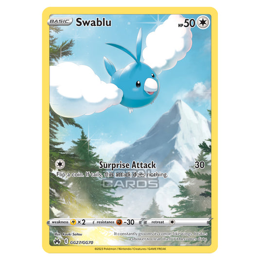 Pokemon - Sword & Shield - Crown Zenith - Swablu - GG27/GG70