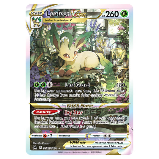 Pokemon - Sword & Shield - Crown Zenith - Leafeon VSTAR - GG35/GG70