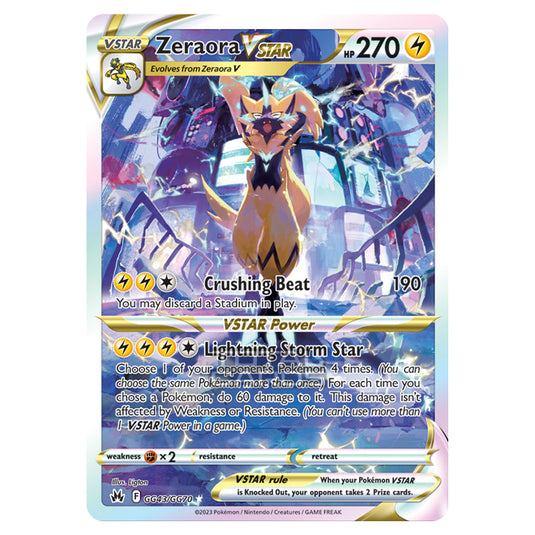 Pokemon - Sword & Shield - Crown Zenith - Zeraora VSTAR - GG43/GG70