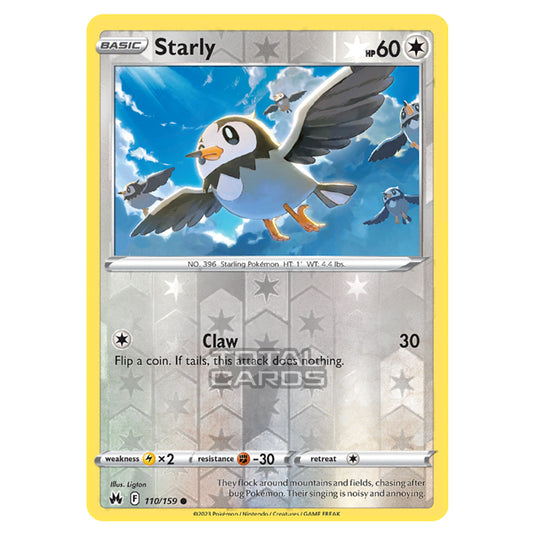 Pokemon - Sword & Shield - Crown Zenith - Starly - 110/159 - (Reverse Holo)