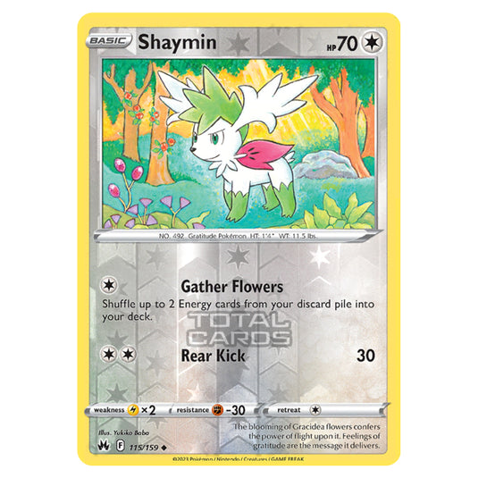 Pokemon - Sword & Shield - Crown Zenith - Shaymin - 115/159 - (Reverse Holo)