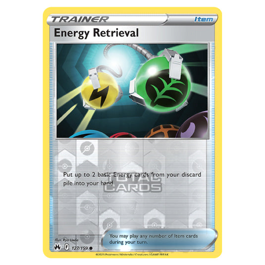 Pokemon - Sword & Shield - Crown Zenith - Energy Retrieval - 127/159 - (Reverse Holo)