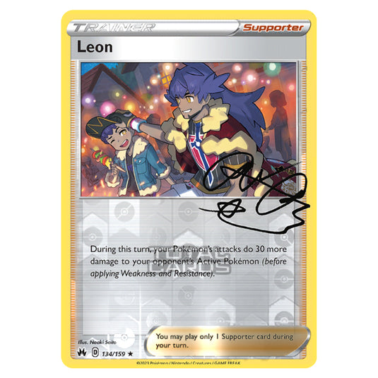 Pokemon - Sword & Shield - Crown Zenith - Leon - 134/159 - (Reverse Holo)