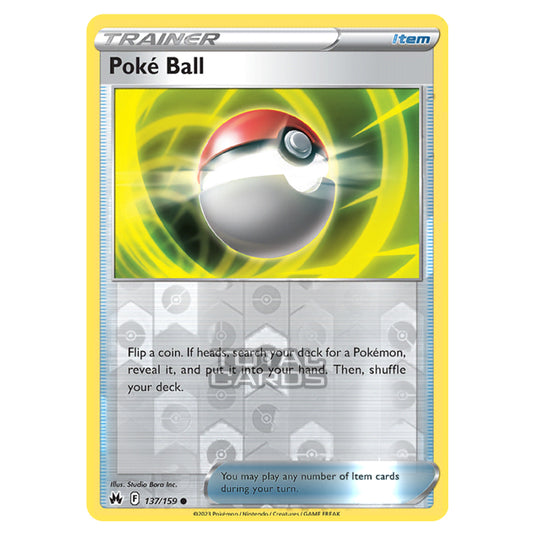 Pokemon - Sword & Shield - Crown Zenith - Poké Ball - 137/159 - (Reverse Holo)