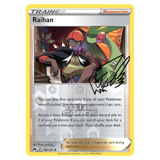 Pokemon - Sword & Shield - Crown Zenith - Raihan - 140/159 - (Reverse Holo)