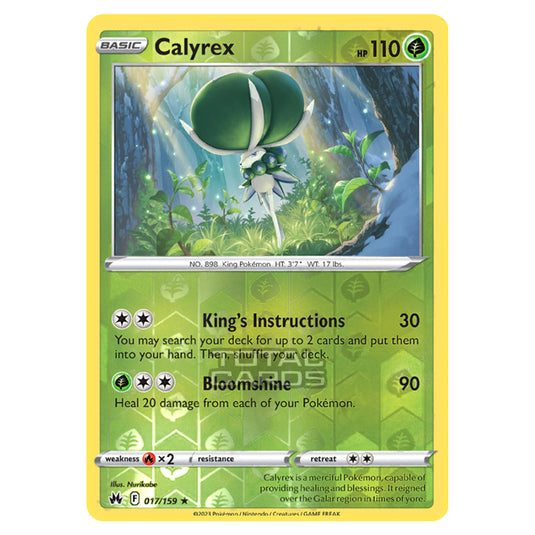 Pokemon - Sword & Shield - Crown Zenith - Calyrex - 17/159 - (Reverse Holo)