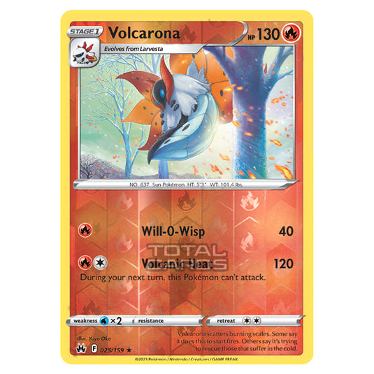 Pokemon - Sword & Shield - Crown Zenith - Volcarona - 25/159 - (Reverse Holo)