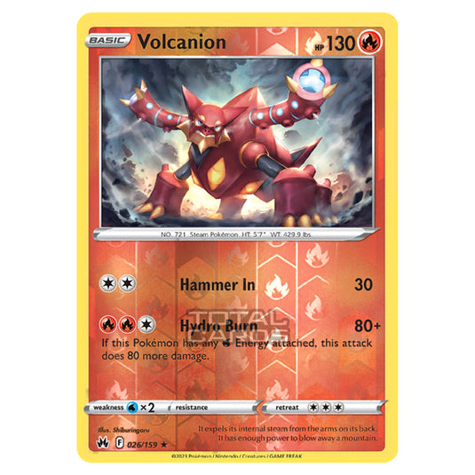 Pokemon - Sword & Shield - Crown Zenith - Volcanion - 26/159 - (Reverse Holo)