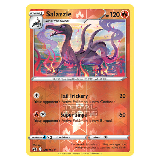 Pokemon - Sword & Shield - Crown Zenith - Salazzle - 28/159 - (Reverse Holo)